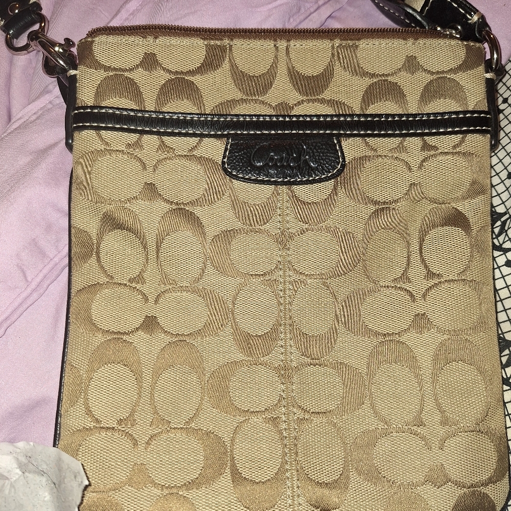 Coach Tan Crossbody Bag vintage